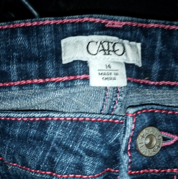 Cato Blue Jean Capris Sz 14 - Picture 5 of 5